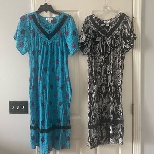 Carol Day Lot of 2 MuMu Lounge Dresses Size Medium